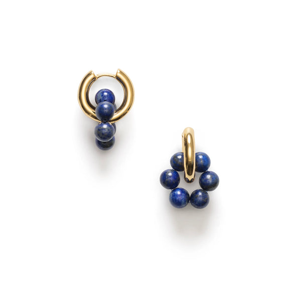 The Deep Blue Hoop Earrings