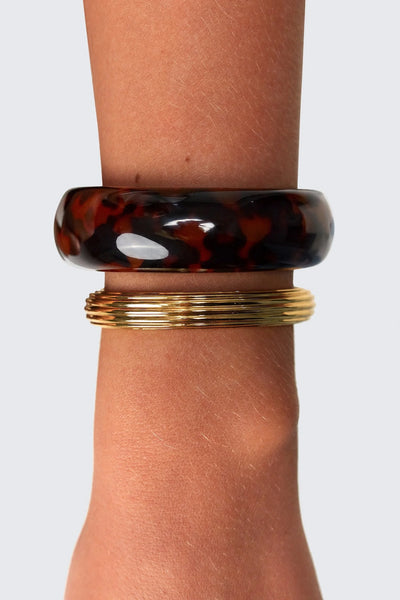 The Bold Beautiful Bangle in Golden Tortoise