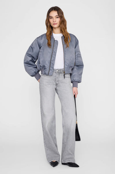 The Cropped Leon Bomber in Dark Grey