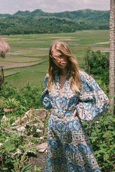 The Noddy Dress in Lagoona Tile