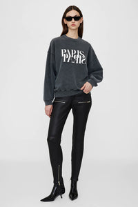 The Jaci Sweatshirt Paris in Washed Black
