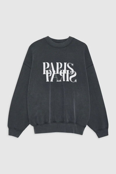 The Jaci Sweatshirt Paris in Washed Black
