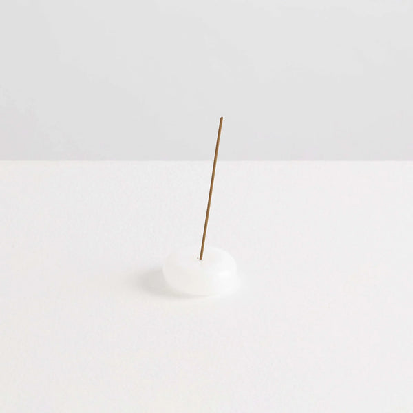 The Pebble Incense Holder in White