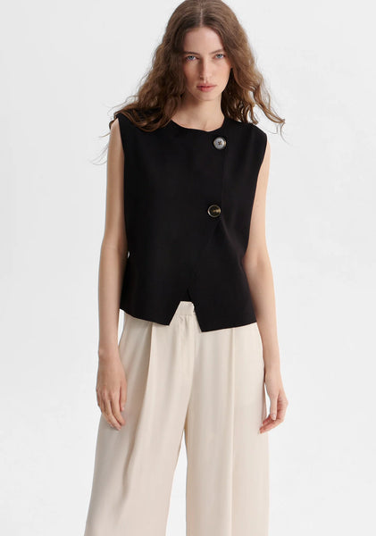 The Bennett Knit Vest in Black