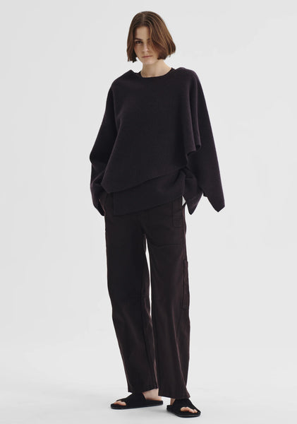 The Valerie Knit Wrap Jacket in Espresso