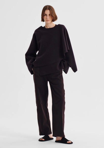 The Valerie Knit Wrap Jacket in Espresso
