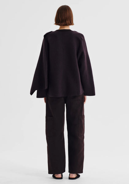 The Valerie Knit Wrap Jacket in Espresso