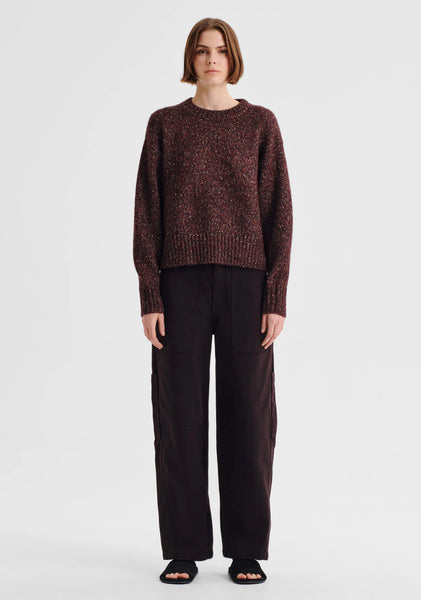 The Zoe Knit Pullover in Boysenberry