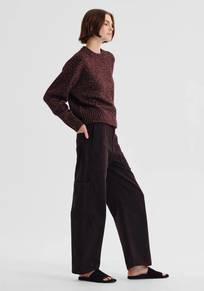 The Zoe Knit Pullover in Boysenberry