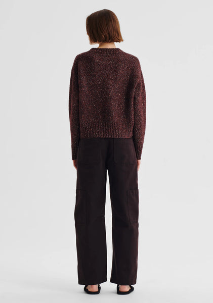 The Zoe Knit Pullover in Boysenberry