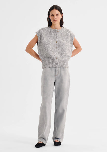 The Zoe Knit Vest in Grey Marle