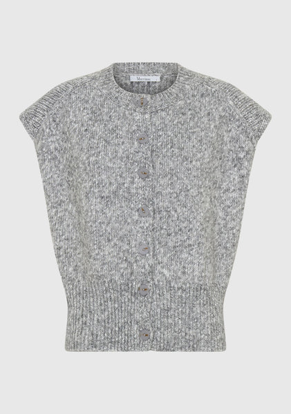 The Zoe Knit Vest in Grey Marle