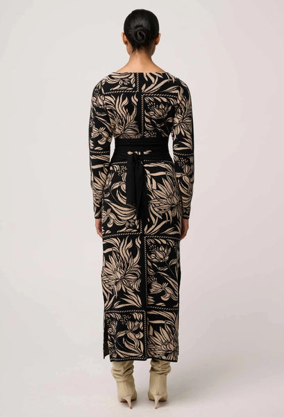 The Wanderer Merino Wool Blend Floral Knit Dress in Flora Deco