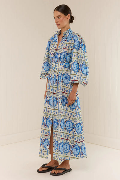 The Noddy Dress in Lagoona Tile