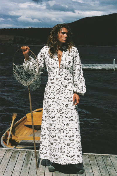 The Josie Dress in Regatta Embroidery