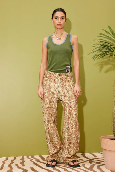 The Ramon Cotton Tank Top in Sage