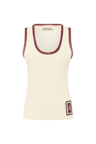 The Ramon Cotton Tank Top in Cream