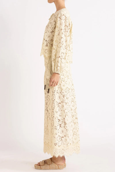The Tilly Lace Skirt in Green Tea