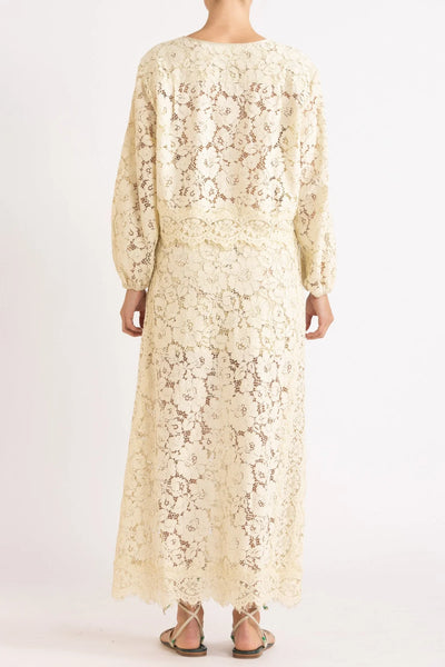 The Tilly Lace Skirt in Green Tea