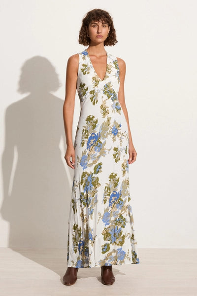 The Romi Maxi Dress in Escala Floral Ivory